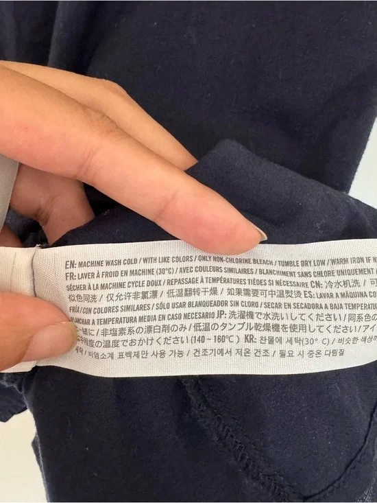 Medium Abercrombie & Fitch Dark Navy Blue Mini Dress Adjustable Straps Pockets - Picture 11 of 14